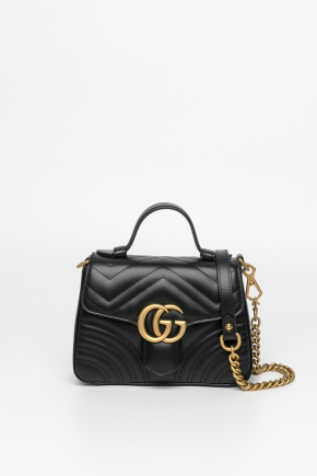 Gg Marmont Mini Top Handle Bag Chain Bag/crossbody Bag