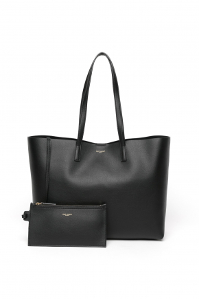 Shopping Saint Laurent Leather Tote Bag