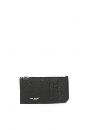 Saint Laurent Paris Fragments Zipped Card Holder/coin Purse