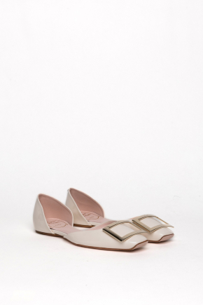 Trompette Dorsay Metal Buckle Ballerinas In Patent Leather Flats