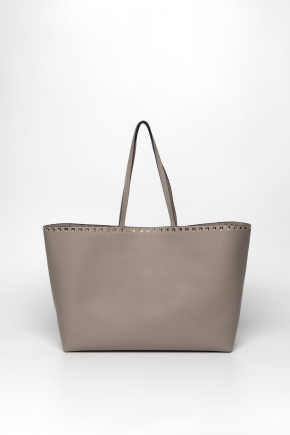 Rockstud Grainy Calfskin 托特包