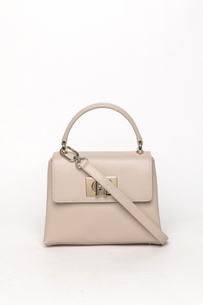 Textured Leather Crossbody Bag/top Handle