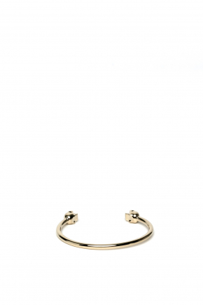 Thin Twin Skull Bracelet Bangle