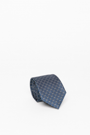 Gg And Rhombus Motif Silk Tie