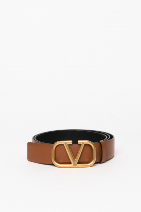 Vlogo Signature Calfskin Belt Belt