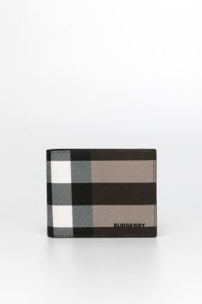 Exaggerated Check Slim Bifold Wallet 钱包