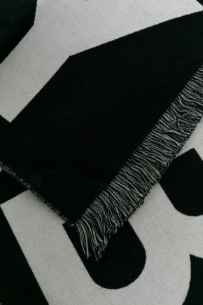 Logo Wool Jacquard 圍巾