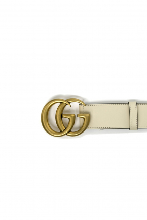 Leather Belt With Double G Buckle 腰帶