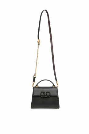 Grain Calfskin Leather Crossbody Bag/top Handle