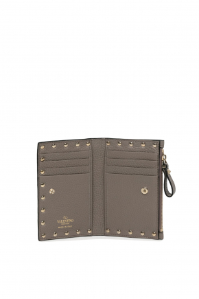 Rockstud Grainy Calfskin And Cardholder 卡片包/零钱包