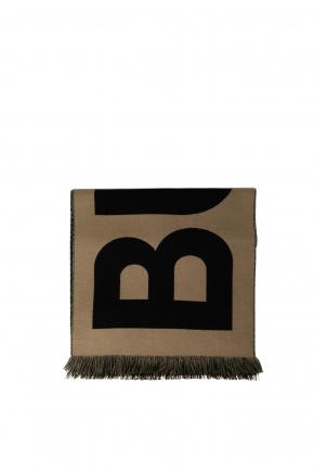 Logo Wool Jacquard 围巾