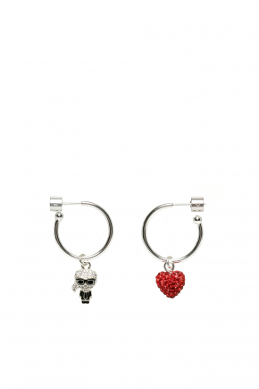K/ikonik Pave Heart Hoop Earrings 鴛鴦耳環