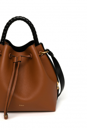 Grain Calfskin Leather Bucket Bag/crossbody Bag