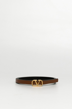 Vlogo Signature Reversible Shiny Calfskin 10 mm 腰带