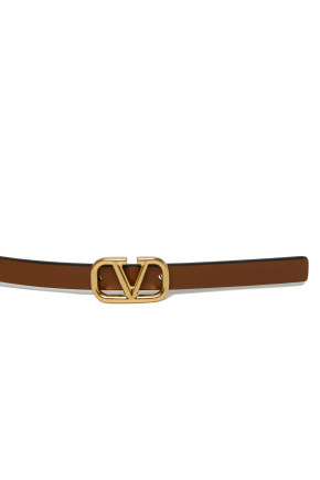 Vlogo Signature Reversible Shiny Calfskin 10 mm 腰带
