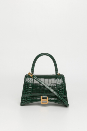 Crocodile Embossed Calfskin Leather Crossbody Bag/top Handle