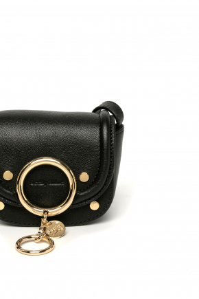 Small Grain Cowhide Leather Crossbody Bag