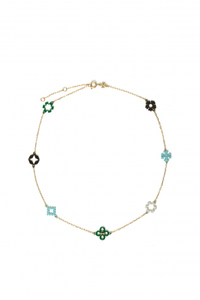 Kira Clover Enamel Necklace