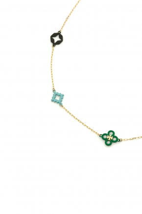 Kira Clover Enamel Necklace