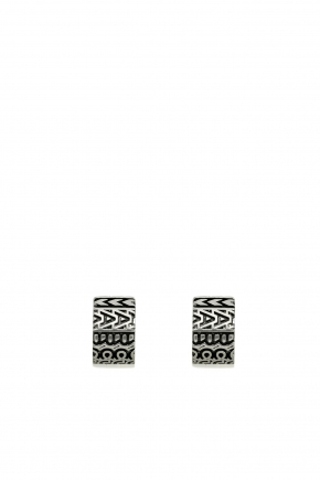 Silver-Plated Brass Hoop Earring