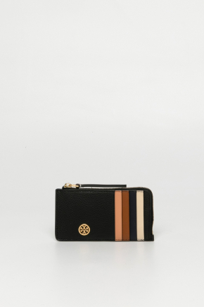 Robinson Pebbled Top-Zip Card Holder/coin Purse