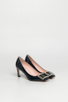 Trompette Metal Buckle In Patent Leather 密頭高跟鞋
