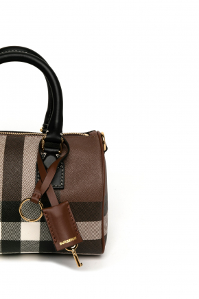 Check Mini Bowling Bag Crossbody Bag/top Handle