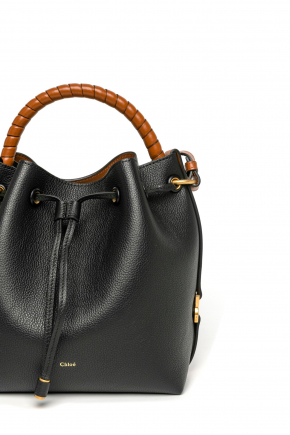 Grain Calfskin Leather Bucket Bag/crossbody Bag