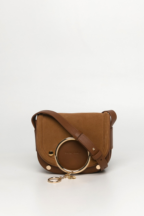 Small Grain Cowhide Leather Crossbody Bag