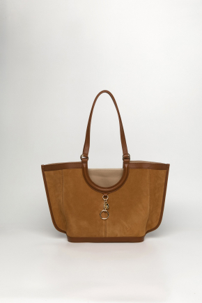 Small Grain Cowhide Leather Tote Bag