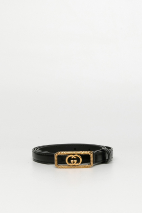 Thin Belt With Interlocking G Buckle 腰带