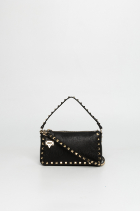 Small Rockstud Grainy Calfskin 斜背包/手提包