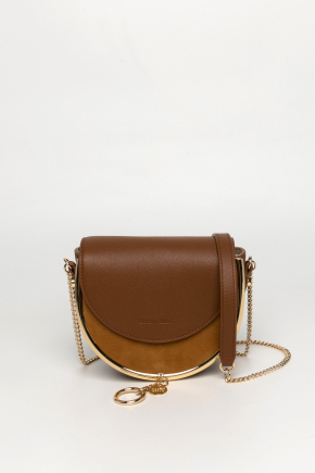 Small Grain Cowhide Leather Chain Bag/crossbody Bag