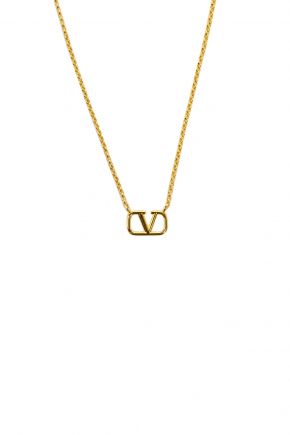 Vlogo Signature Metal Necklace