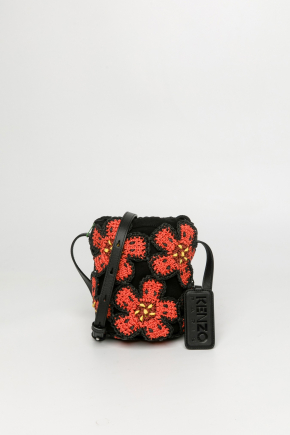 Kenzo Beach Straw Floral Bucket Bag Bucket bag/Crossbody bag