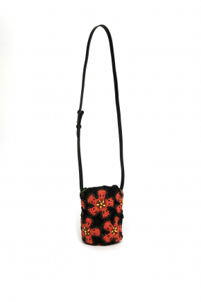 Kenzo Beach Straw Floral Bucket Bag/crossbody Bag