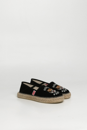 Kenzo Lucky Tiger Embroidered Canvas Espadrilles