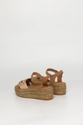 Suede Cowhide Leather Espadrilles