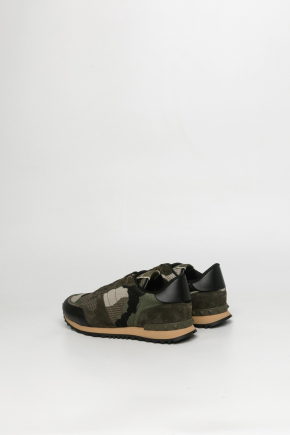 Mesh Fabric Camouflage Rockrunner Sneakers