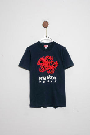 Kenzo Drawn Varsity Loose Embroidered T-Shirt