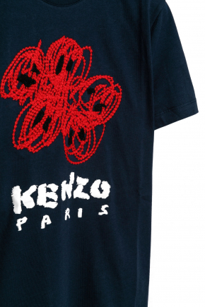Kenzo Drawn Varsity Loose Embroidered T恤