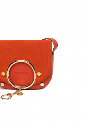 Small Grain Cowhide Leather Crossbody Bag