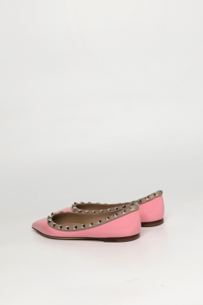 Patent Rockstud Ballet 平底鞋
