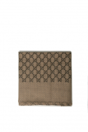 Gg Damier Wool Silk Stole 围巾