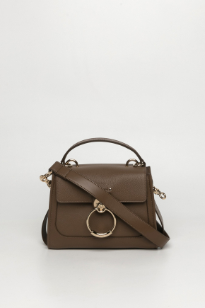 Grain Calfskin Leather Crossbody Bag/top Handle