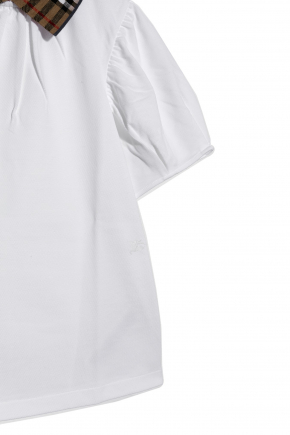 Check Collar Cotton Polo Shirt