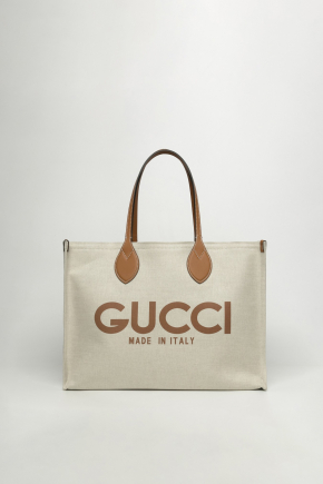 With Gucci Print Tote Bag