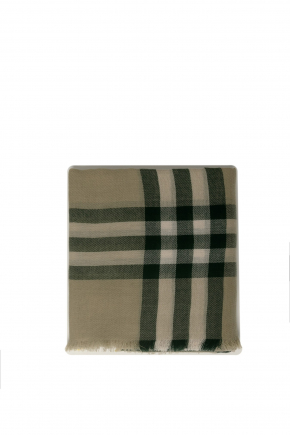 Check Wool Scarf