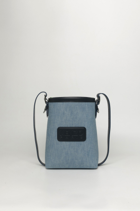 Kenzo 18 Denim And Leather Bucket Bag/crossbody Bag