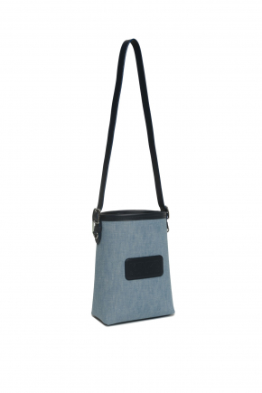 Kenzo 18 Denim And Leather Bucket Bag/crossbody Bag